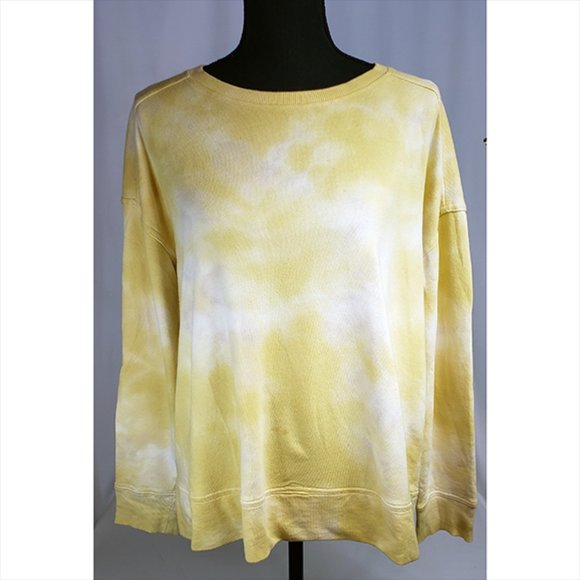 Universal Thread Women's Yellow Mustered Tie Dye Sweatshirt Top Size L N… - Picture 2 of 7